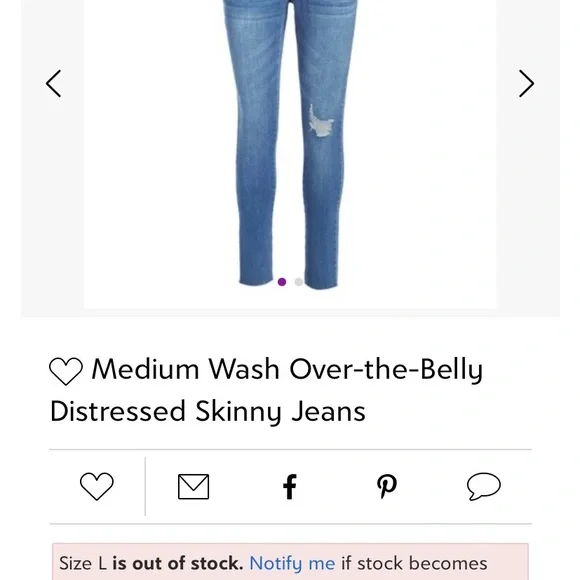 Mom and co distressed maternity jeans basically new - Picture 3 of 4